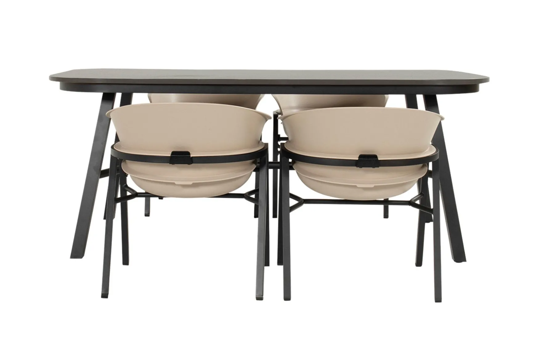 Hartman Tubb verstelbare tuinset 185x100 cm. (5-delig) - Keramiek/Soft Taupe