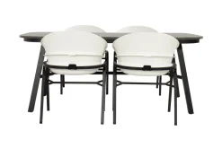 Hartman Tubb verstelbare tuinset 185x100 cm. (5-delig) - Keramiek/Royal White