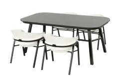 Hartman Tubb verstelbare tuinset 185x100 cm. (5-delig) - Keramiek/Royal White