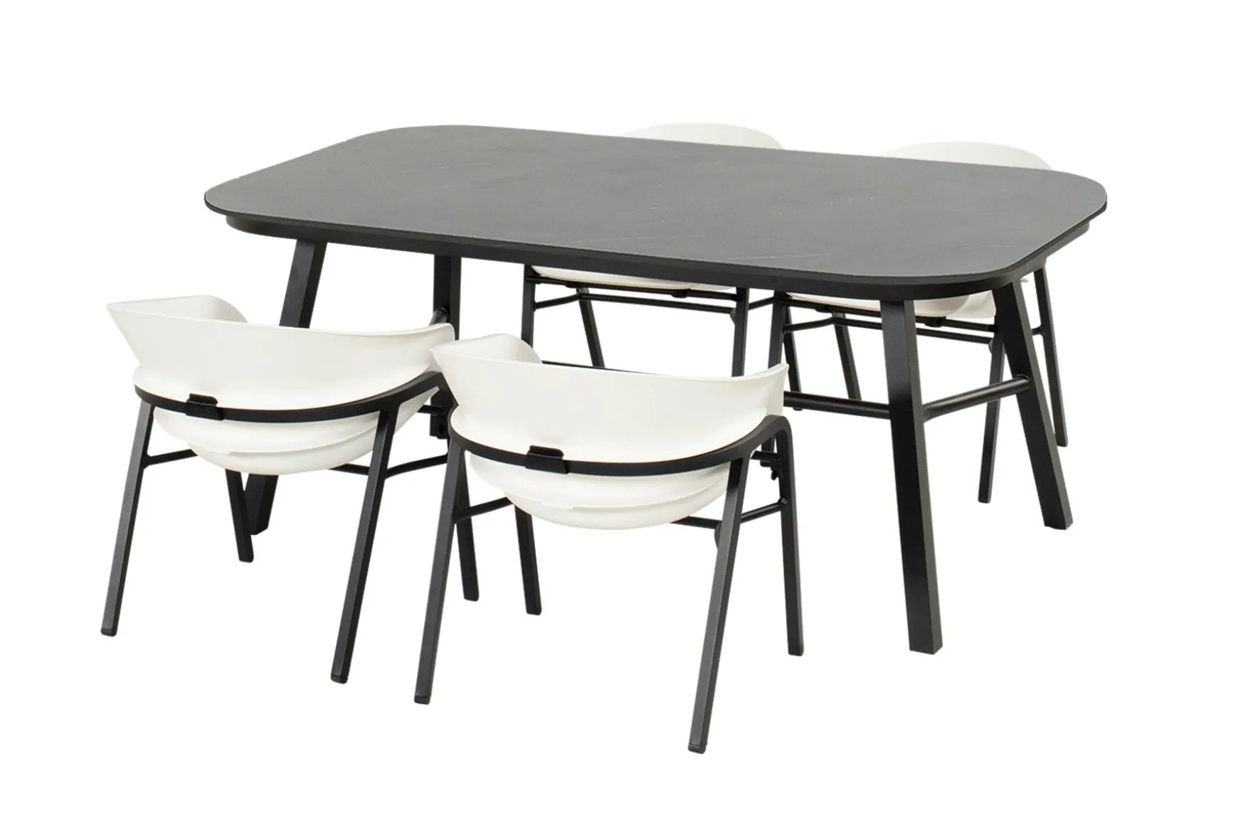 Hartman Tubb verstelbare tuinset 185x100 cm. (5-delig) - Keramiek/Royal White