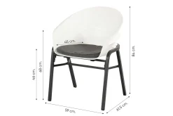 Hartman Tubb verstelbare tuinset 185x100 cm. (5-delig) - Keramiek/Royal White