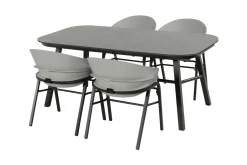 Hartman Tubb verstelbare tuinset 185x100 cm. (5-delig) - Keramiek/Concrete Grey