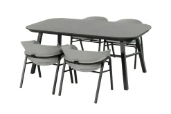 Hartman Tubb verstelbare tuinset 185x100 cm. (5-delig) - Keramiek/Concrete Grey