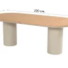 Hartman Valencia ovale dining tuintafel 220x100 cm. - Teak/Beige