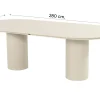 Hartman Valencia ovale dining tuintafel 280x100 cm. - Beige