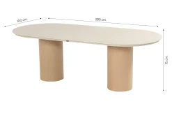 Hartman Valencia ovale dining tuintafel 280x100 cm. - Cappuccino