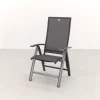 Hartman Valentino/Kings 6-persoons verstelbare dining tuinset 220x100 cm. - Antraciet