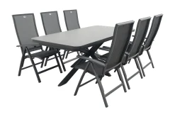 Hartman Valentino/Montreal verstelbare tuinset met uitschuifbare tuintafel