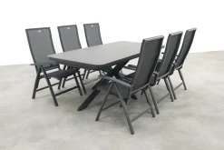 Hartman Valentino/Montreal verstelbare tuinset met uitschuifbare tuintafel