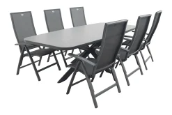 Hartman Valentino/Soreno Deens ovale verstelbare tuinset 240x110 cm. - Licht grijs
