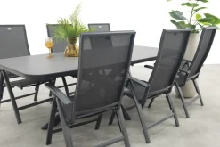 Hartman Valentino/Soreno Deens ovale verstelbare tuinset 240x110 cm. - Licht grijs