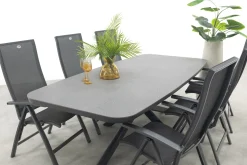 Hartman Valentino/Soreno Deens ovale verstelbare tuinset 240x110 cm. - Licht grijs