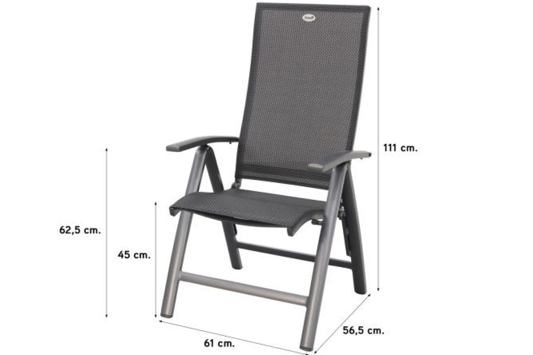 Hartman Valentino/Vigo 160x90 cm. verstelbare tuinset 5-delig