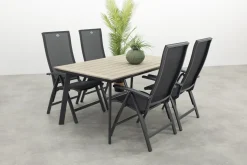 Hartman Valentino/Vigo 160x90 cm. verstelbare tuinset 5-delig