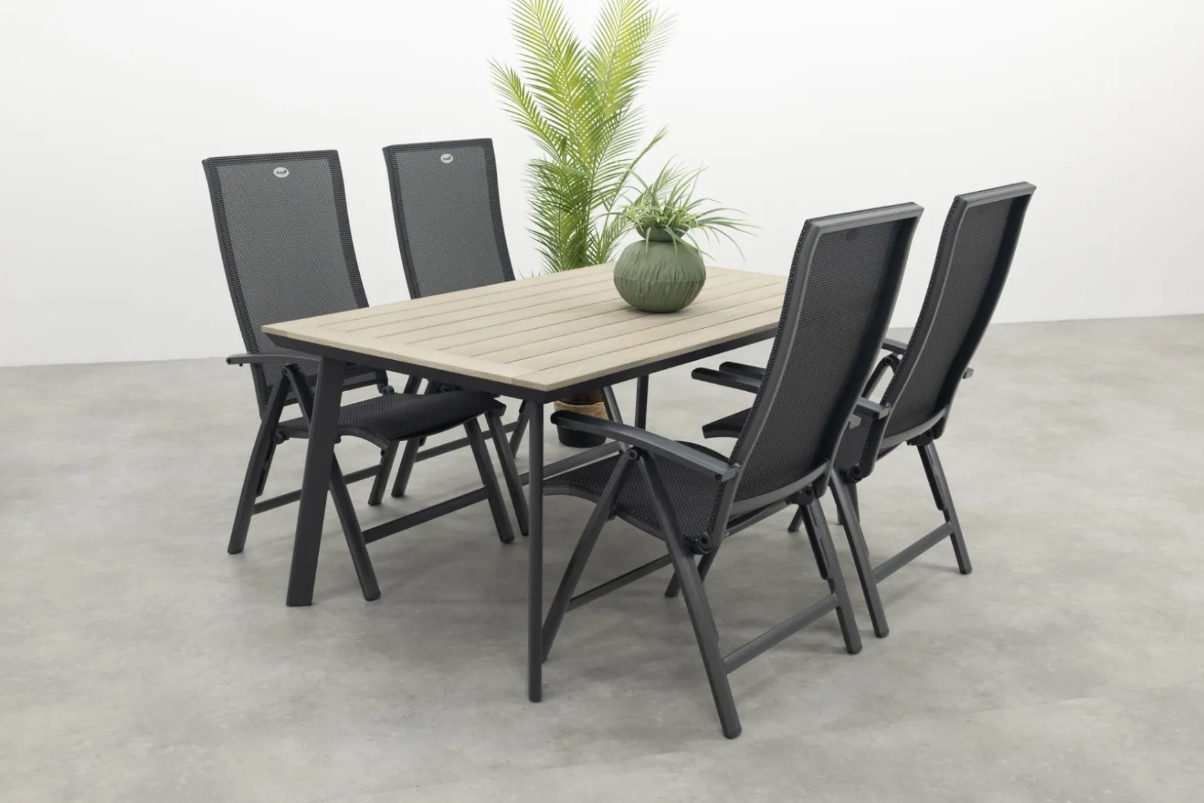 Hartman Valentino/Vigo 160x90 cm. verstelbare tuinset 5-delig