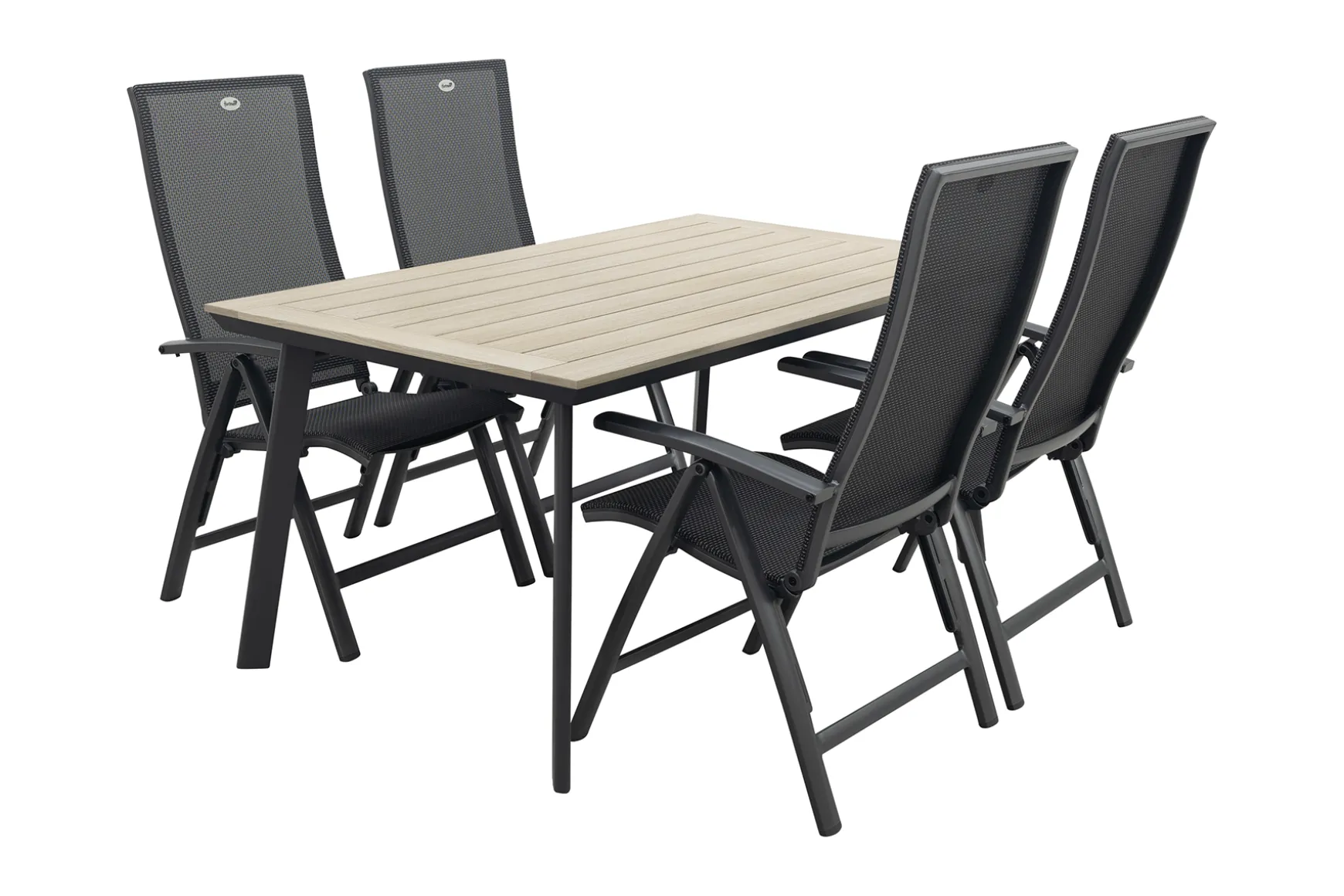 Hartman Valentino/Vigo 160x90 cm. verstelbare tuinset 5-delig
