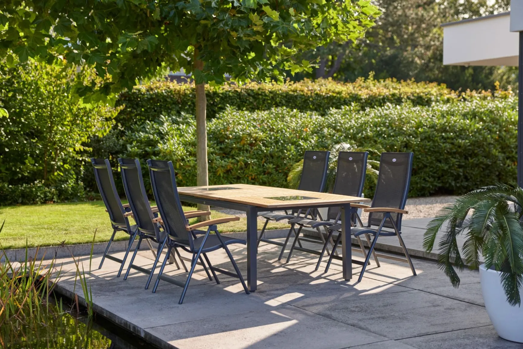 Hartman verstelbare tuinstoel Salvatore - Teak armleuning