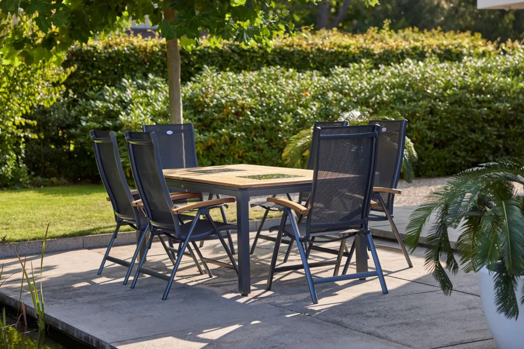 Hartman verstelbare tuinstoel Salvatore - Teak armleuning