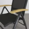 Hartman verstelbare tuinstoel Roma - Teak armleuning