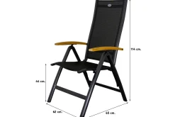 Hartman verstelbare tuinstoel Roma - Teak armleuning