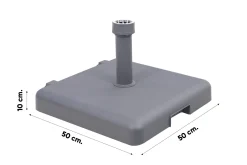 Helcosol parasolvoet vierkant 40 kg.