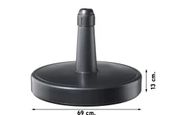 Helcosol vulbare parasolvoet rond antraciet - 70 kg.