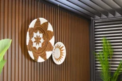 Houtlook composiet wand teak/antraciet - 2,65 m.