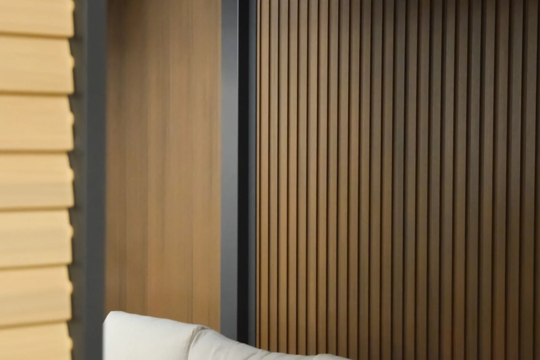 Houtlook composiet wand teak/antraciet - 2,65 m.