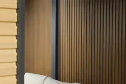 Houtlook composiet wand teak/antraciet - 3,6 m.