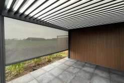 Houtlook composiet wand teak/antraciet - 3,6 m.