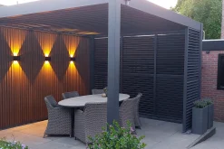 Houtlook composiet wand teak/antraciet - 4 m.