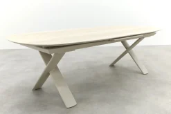 Indigo uitschuifbare tuintafel 250-310 x 110 cm. - Keramiek/Mokka