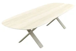 Indigo uitschuifbare tuintafel 250-310 x 110 cm. - Keramiek/Mokka