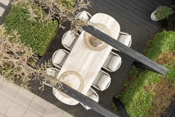 Indigo uitschuifbare tuintafel 250-310 x 110 cm. - Keramiek/Mokka