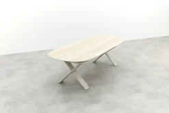 Indigo uitschuifbare tuintafel 250-310 x 110 cm. - Keramiek/Mokka