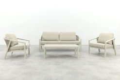 Ivola stoel-bank loungeset (4-delig) - Rope/Zand