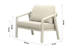 Ivola stoel-bank loungeset (4-delig) - Rope/Zand
