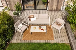 Ivola stoel-bank loungeset (4-delig) - Rope/Zand