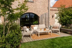 Ivola stoel-bank loungeset (4-delig) - Rope/Zand