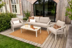 Ivola stoel-bank loungeset (4-delig) - Rope/Zand