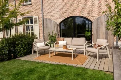 Ivola stoel-bank loungeset (4-delig) - Rope/Zand