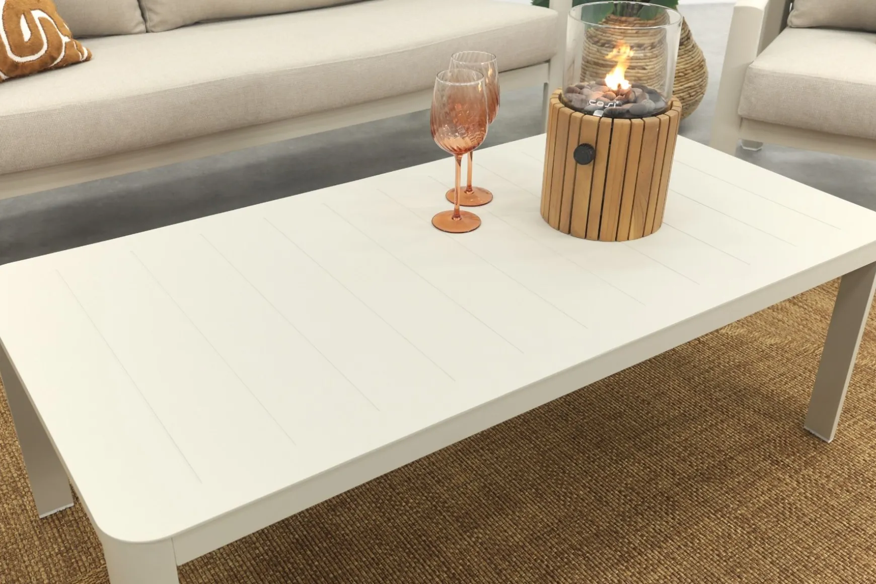 Ivola stoel-bank loungeset (4-delig) - Rope/Zand