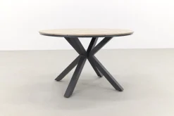 Jasmine Black/GI Edison 4-persoons ronde dining tuinset Ø122 cm.