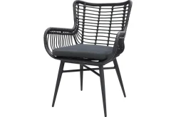 Jasmine Black/GI Edison 8-persoons dining tuinset 280x140 cm.