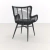 Jasmine Black/GI Nevada 6-persoons dining tuinset 240x100 cm.