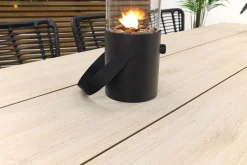 Jasmine Black/GI Nevada 6-persoons dining tuinset 240x100 cm.
