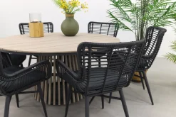 Jasmine Black/GI Trinxa 6-persoons ronde dining tuinset Ø148 cm.