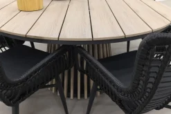 Jasmine Black/GI Trinxa 6-persoons ronde dining tuinset Ø148 cm.