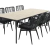 Jasmine Black/GI Vigo 6-persoons dining tuinset 230x100 cm.