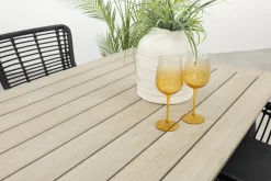 Jasmine Black/GI Vigo 4-persoons dining tuinset 160x90 cm.